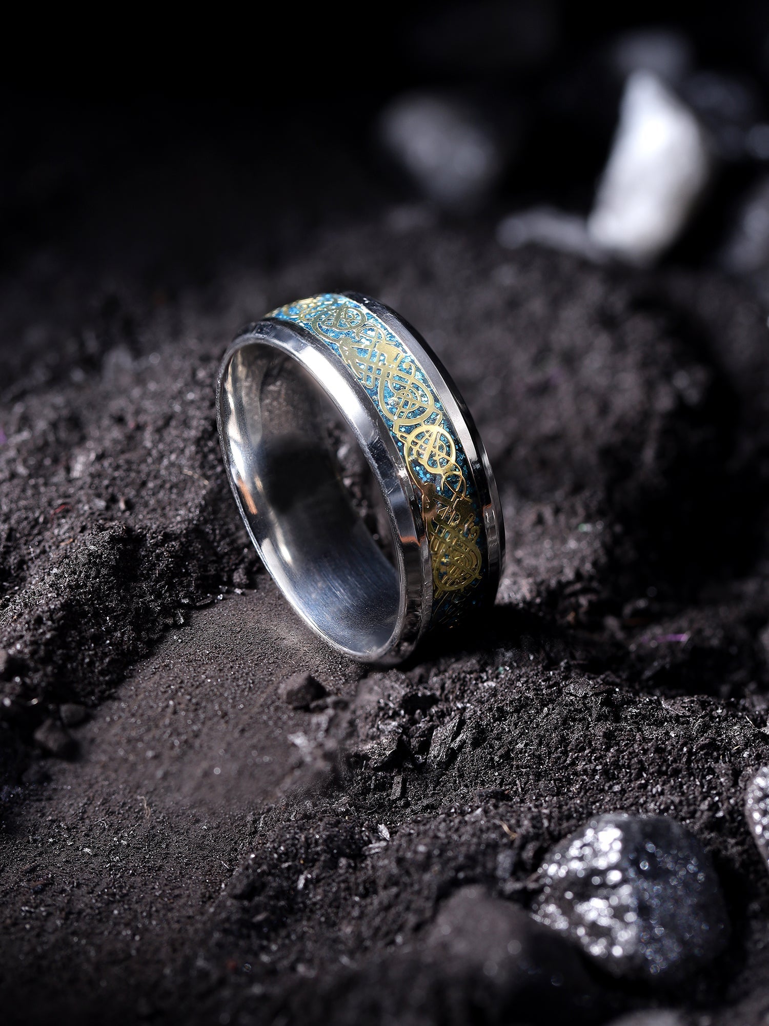Dragon Inlay Anillo Ring