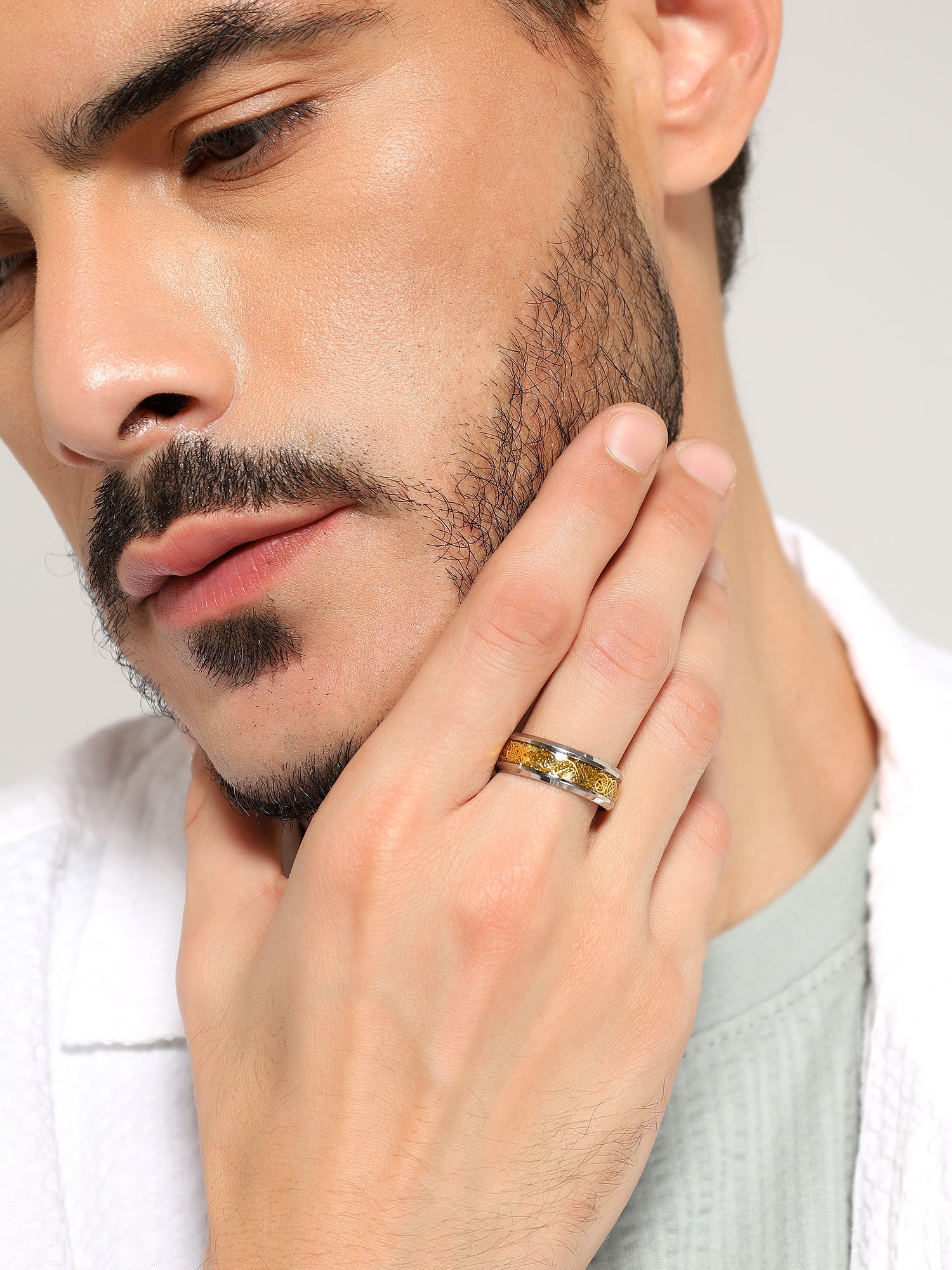 Dragon Inlay Anillo Ring