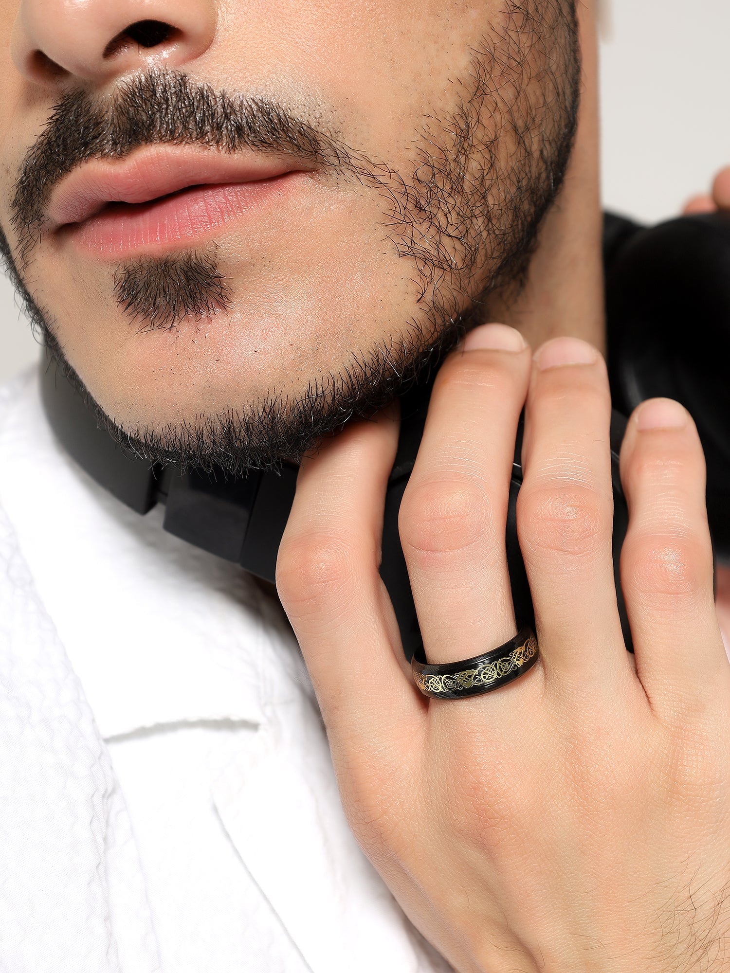 Dragon Inlay Anillo Ring